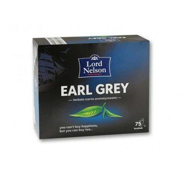 Крепкий чай черный с бергамотом в пакетиках Lord Nelson Earl Grey Strong, 75 шт., Польша 1766170057 фото