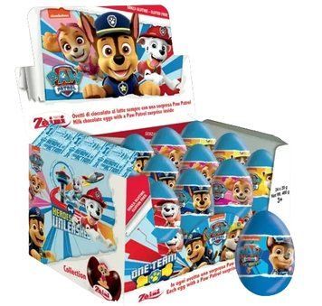 Конфеты шоколадные яйцо Zaini Paw Patrol (Щенячий патруль), 20г, машинки Хот Виллс 2036663118 фото