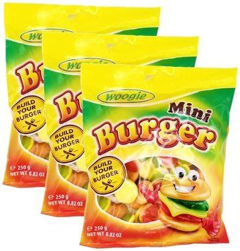Конфеты желейные жевательные Woogie Mini Burger (мини бургеры), 250г, Германия 1689285465 фото