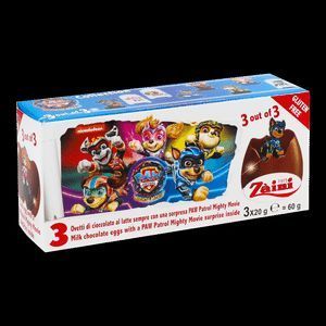 Цукерки шоколадні яйця Zaini Paw Patrol (Щенячий патруль) 3 шт. х 20г 2372818633 фото