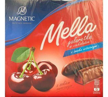 Конфеты желейные (мармеладные) в шоколаде со вкусом вишни Magnetic Mella 190 г, Польша 1565107192 фото