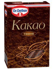 Какао-порошок натуральный экстра темный Dr.Oetker, 100г, Румуния, 1611979320 фото