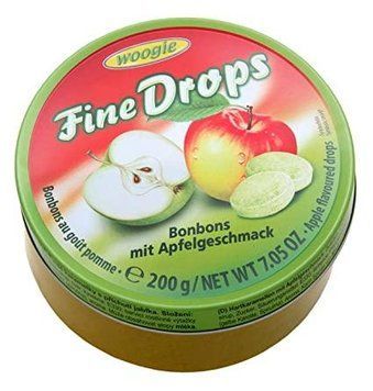 Леденцы Woogie Fine Drops со вкусом Яблока в ж/б, 200 г (Австрия) 1515139057 фото