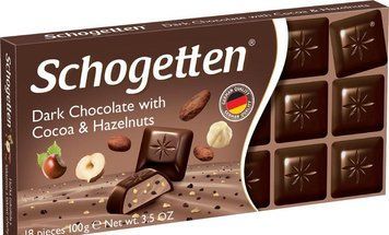 Шоколад черный с орехом Schogetten Dark with Haselnuts, 100 г, немецкий темный шоколад с орехами 1690691904 фото