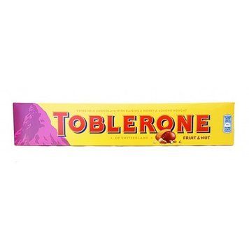 Шоколад молочный Toblerone Frut & Nut (изюм, нуга из меда, орех-миндаль), 100 г 1345490762 фото