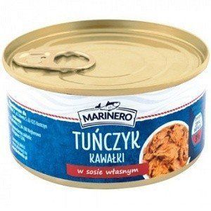 Тунец цельными кусочками в собственном соку Marinero Tunczyk, 185г, Польша, в жестяной банке 1426665382 фото