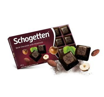 Шоколад черный с орехом Schogetten Dark with Haselnuts, 100 г, немецкий темный шоколад с орехами 1690698206 фото