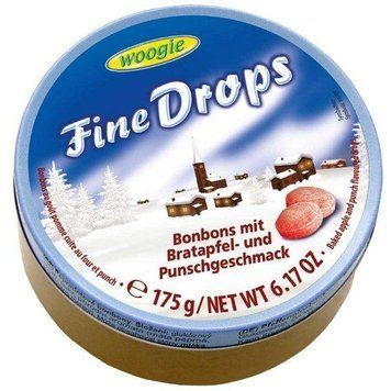 Леденцы Woogie Fine Drops Новогодние со вкусом Яблока и пунша в ж/б, 175 г (Австрия) 1515142276 фото