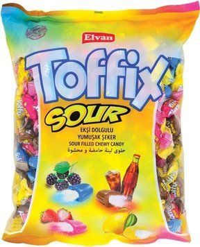 Конфеты жевательные фруктовое с соком Toffix SOUR Elvan, 1000г (Товикс), Турция 1994083508 фото