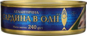 Консерва рыбная сардина Рижское золото кусками в оливковом масле 240г, ж/б, кусками 1729598399 фото