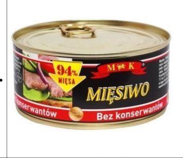 Мясная консерва тушонка (паштет) MK 94% мяса, 300 г (Польша), ж/б без консервантов 1668488140 фото