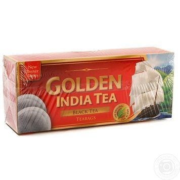 Чай черный мелколистовой в пакетиках Golden Indian Tea (100шт), Польша 1612759275 фото