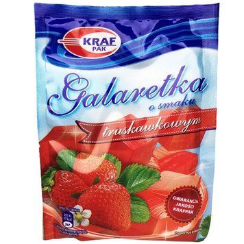Желе (галаретка) со вкусом клубники Galaretka Kraw Pak, в пакетиках 70 г, Польша, оригинал 1668674822 фото