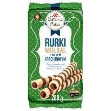 Трубочки вафельные с арахисовым кремом Rurki Waflowe, 280 г, Польша 1280162363 фото