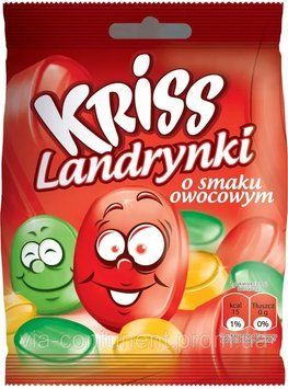 Леденцы Kriss с фруктовым вкусом, 70г (Польша), фруктовые конфеты 1766206171 фото