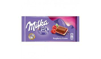 Шоколад молочный с малиновой кремовой начинкой Milka Raspberry Creme, 100 г, Швейцария, Милкинис 1702996067 фото