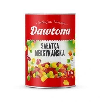 Салат овочі консервована мексиканська суміш Dawtona 410 г у ж/б, Польща, салат мікс, суміш овочів 1691797492 фото