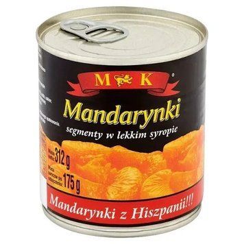 Мандарини консервовані в сиропі скибочками в ж/б MK (Польща), 312 г 1816972569 фото
