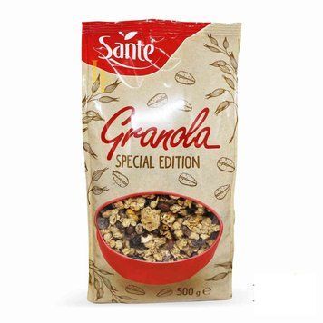 Гранола (мюсли) цельнозерновая шоколадная Sante Granola, 500г, кранчи, сухие завтраки 1642932094 фото