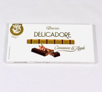 Шоколад темный со вкусом Яблоко и корица Apple Cinnamon Baron, 200 г, Польша 1536515049 фото