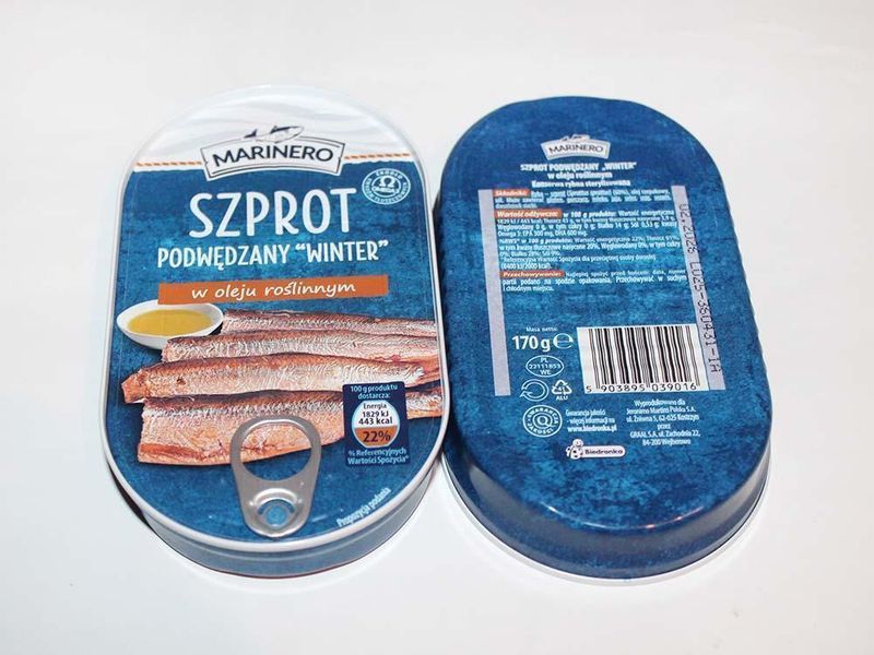 Шпроты копченные в масле Marinero Szprot Winter, 170г ж/б 2350480577 фото
