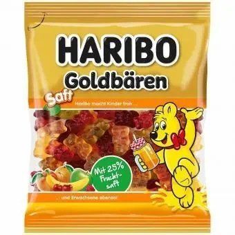 Конфеты желейные с соком в сахаре Haribo GoldBaren Saft, 175г, жевательные конфеты Харибо, мишки золотые 1778793447 фото